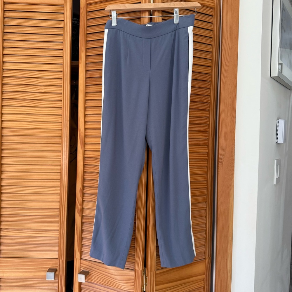Babaton Women's Gray Pants with White Stripe